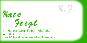 mate feigl business card